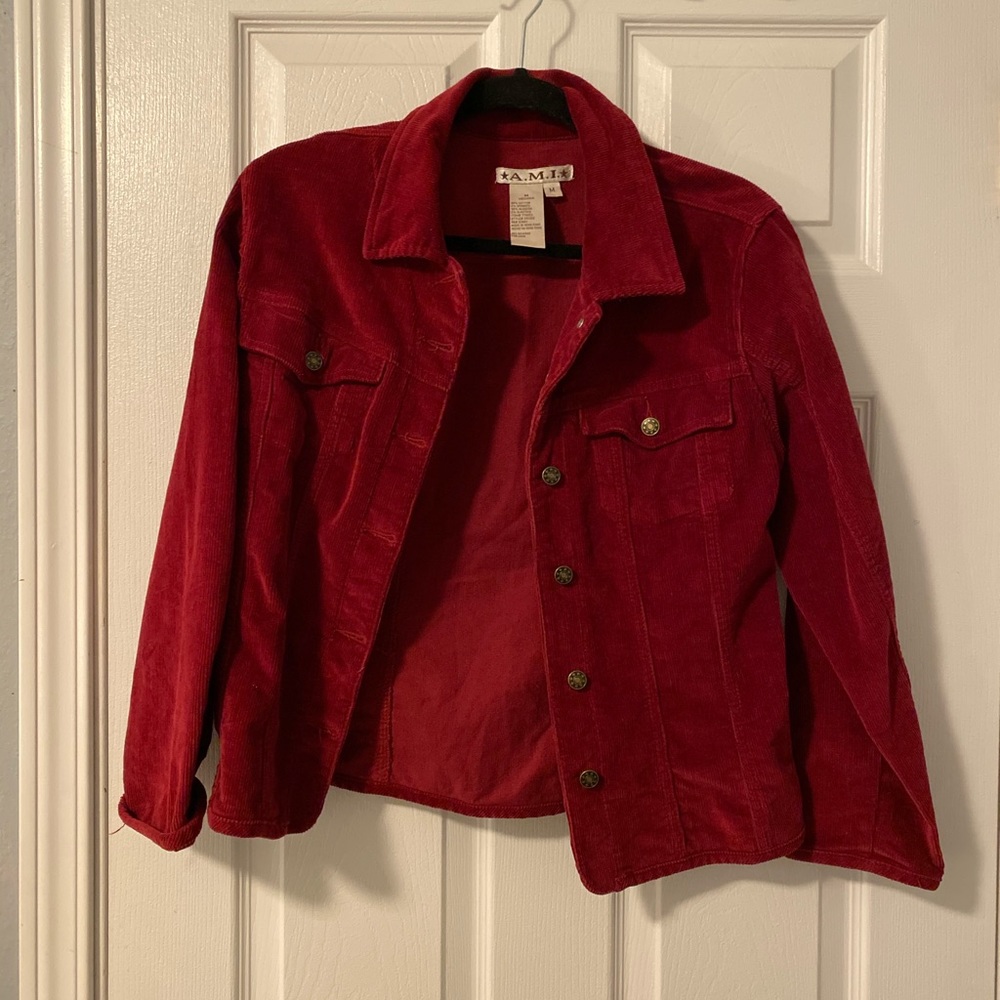 Red corduroy jacket